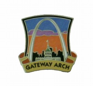 Arch Swirl Sky Pin