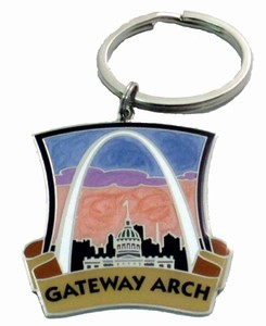 Arch Swirl Sky Keychain