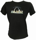 Women's T-Shirt: Arch Mosaic- Black