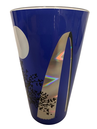 Arch Moonlight Silver Foil Pint Glass - Blue 27459