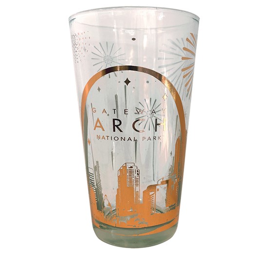 Gateway Arch Pint Glass Rose Gold 27475