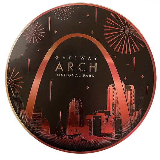 Large Gateway Arch Rose Gold Magnet 39