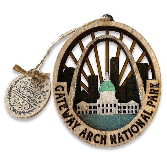 Gateway Arch Wooden Ornament 27673