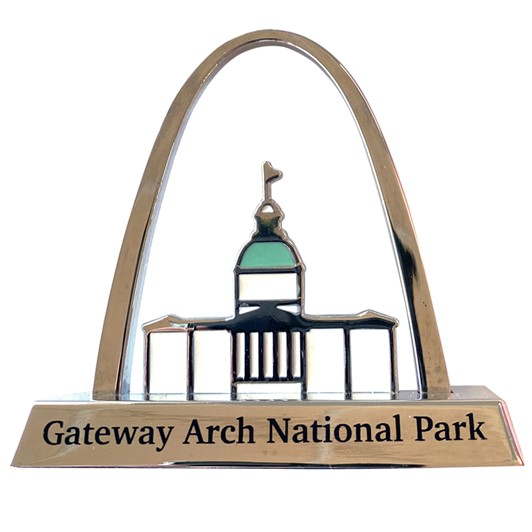 Gateway Arch Silver Plate Replica 5" 280