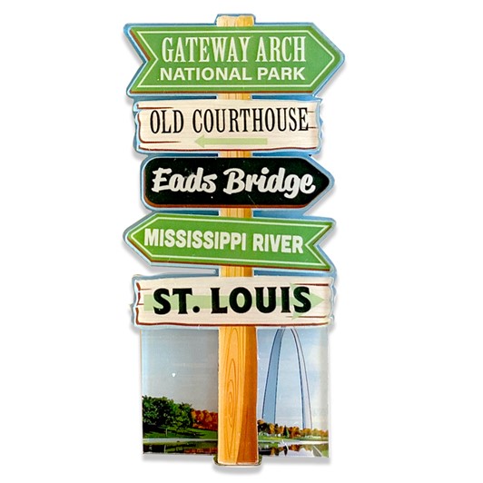 Gateway Arch-You Are Here Magnet 397