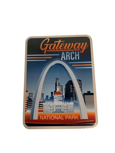 Gateway Arch 3D Retro Magnet 204