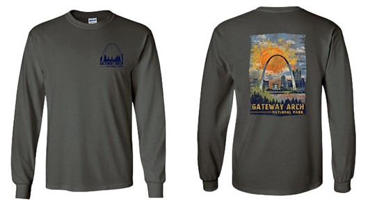 Gateway Arch Painted Charcoal Long Sleeve 29645