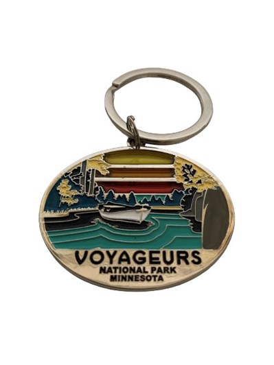 Voyageurs National Park Stained Glass Keychain 27416