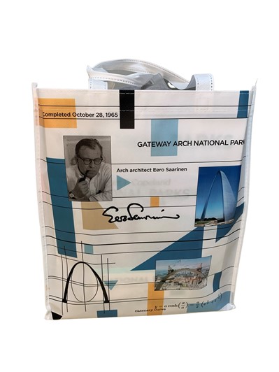 Gateway Arch Mid-Century Modern Recycled Tote Bag 841