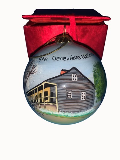 Ste. Genevieve Glass Ball Ornament 27430