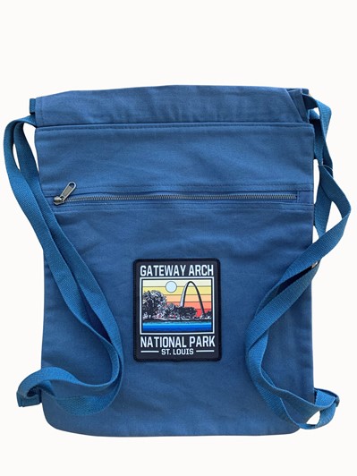 Gateway Arch Blue Cinch Bag 77
