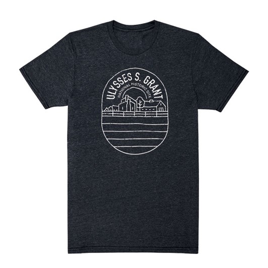 Ulysses S. Grant Line Art Navy Denim T-shirt 26400