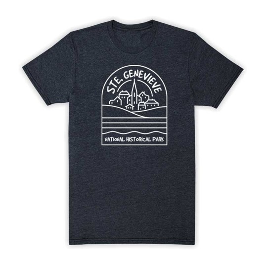 Ste. Genevieve Line Art Navy Denim T-shirt 29440