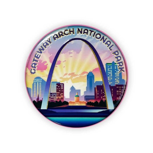 Gateway Arch Sunset Magnet 342