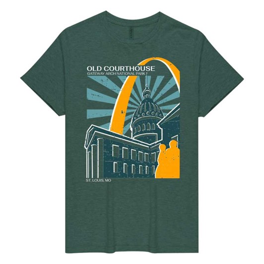Old Courthouse Pine Green Graphic T-shirt 44118