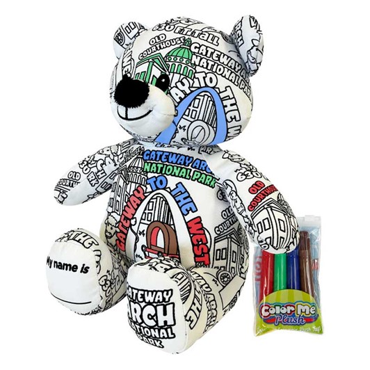 Colorable Plush Gateway Arch National Park Bear 737