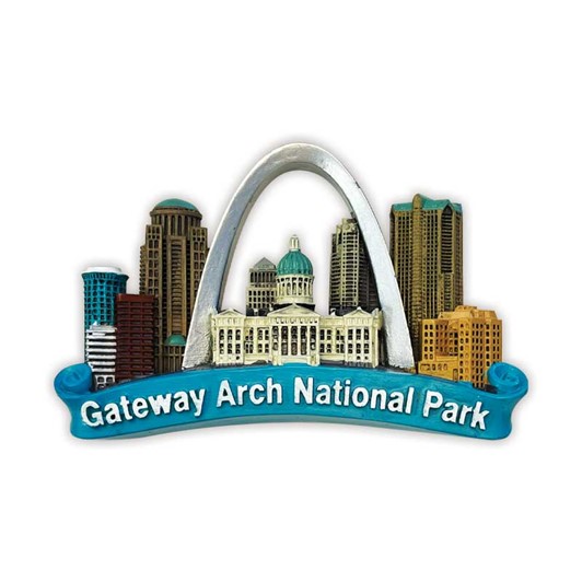 Gateway Arch National Park resin magnet 214