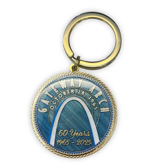 Gateway Arch 60th Anniversary Keychain 650
