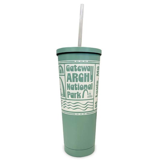 Gateway Arch Stainless Steel Large Tapered Tumbler - Green 27768