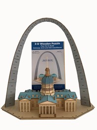 Gateway Arch and Historic Old Courthouse 3-D Wooden Puzzle