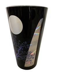 Arch Moonlight Silver Foil Pint Glass - Black
