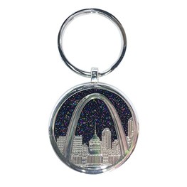 St. Louis Missouri Teddy Bear Key Chain and 3D Arch Magnet NEW