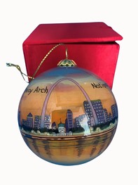 Gateway Arch Glass Ball Ornament