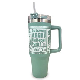 Gateway Arch Stainless Steel Large Handled Tumbler - Green