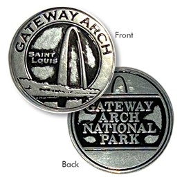 St. Louis Arch Keychain Missouri Solid Metal Sculpted Souvenir Keyring Gift