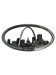 Vintage St. Louis Missouri Gateway Arch Spinning Key Souvenir Keychain Ring