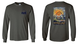 Gateway Arch Painted Charcoal Long Sleeve