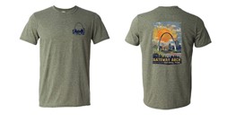 Gateway Arch Painted Military Green T-Shirt