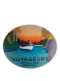 Voyageurs Sunset Retro Magnet