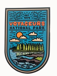 Voyageurs Blue Burst Sticker