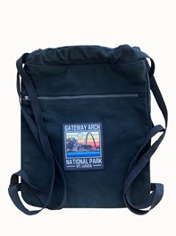 Gateway Arch Black Cinch Bag