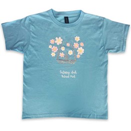 Girls Light Blue Gateway Arch National Park Glitter Gems T-shirt