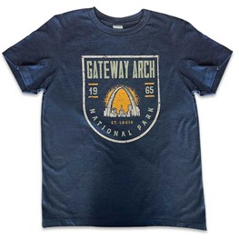 Gateway Arch National Park Heather Navy T-shirt