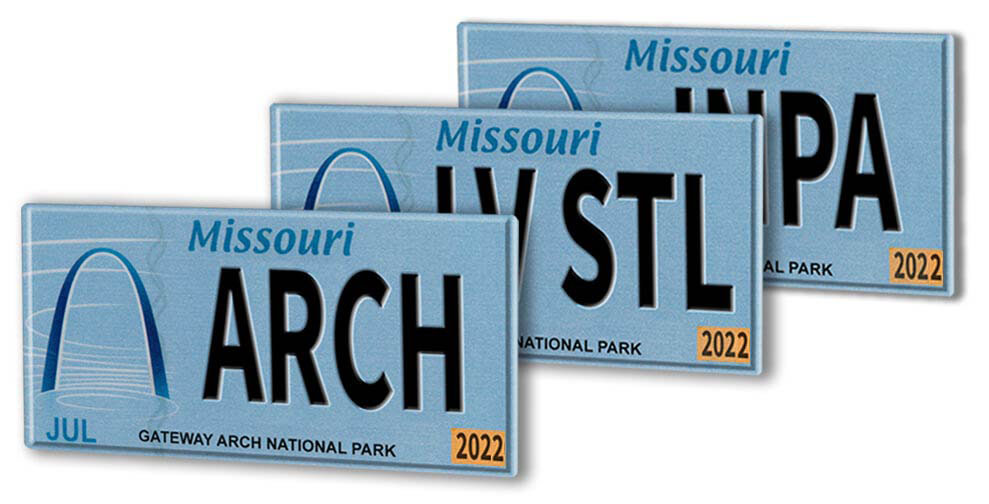 Louis Arch Ozarks Details about   9" State of Missouri  Plate Silver Metallic Paint St 